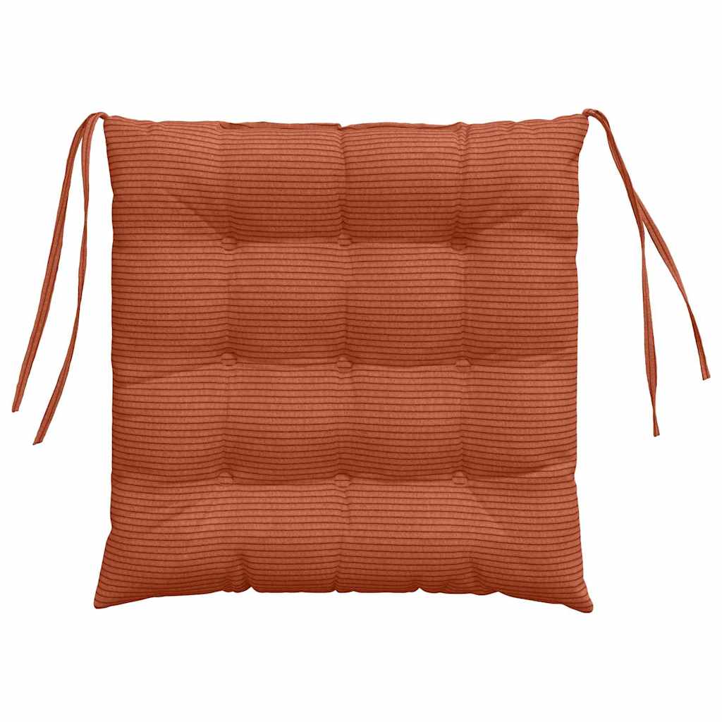 Ülőpárnák 4 pcs Bársonyos szövet Piros Narancs 40 x 40 x 6 cm