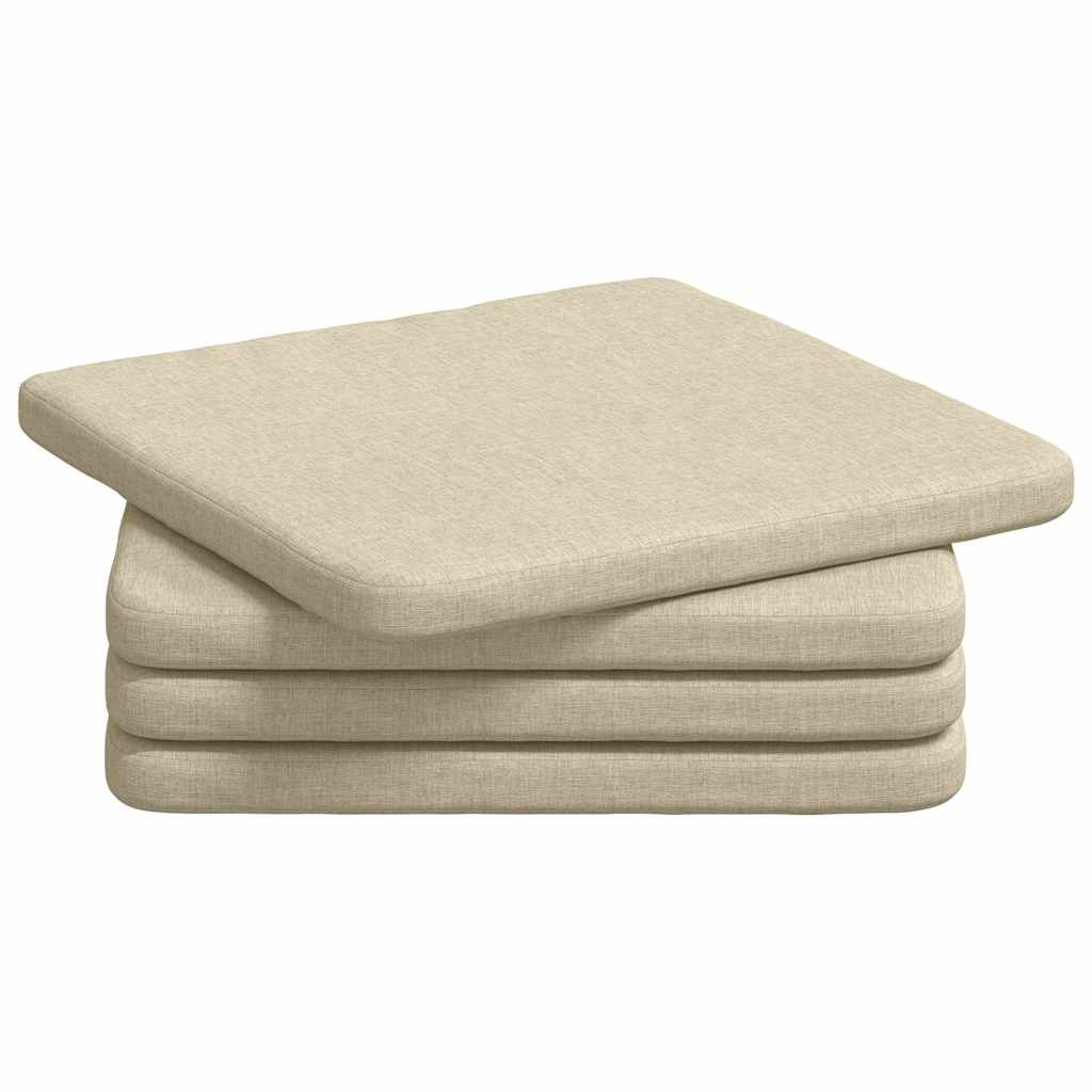 Ülőpárnák 4 pcs Krém 40 x 40 x 3 cm szövet