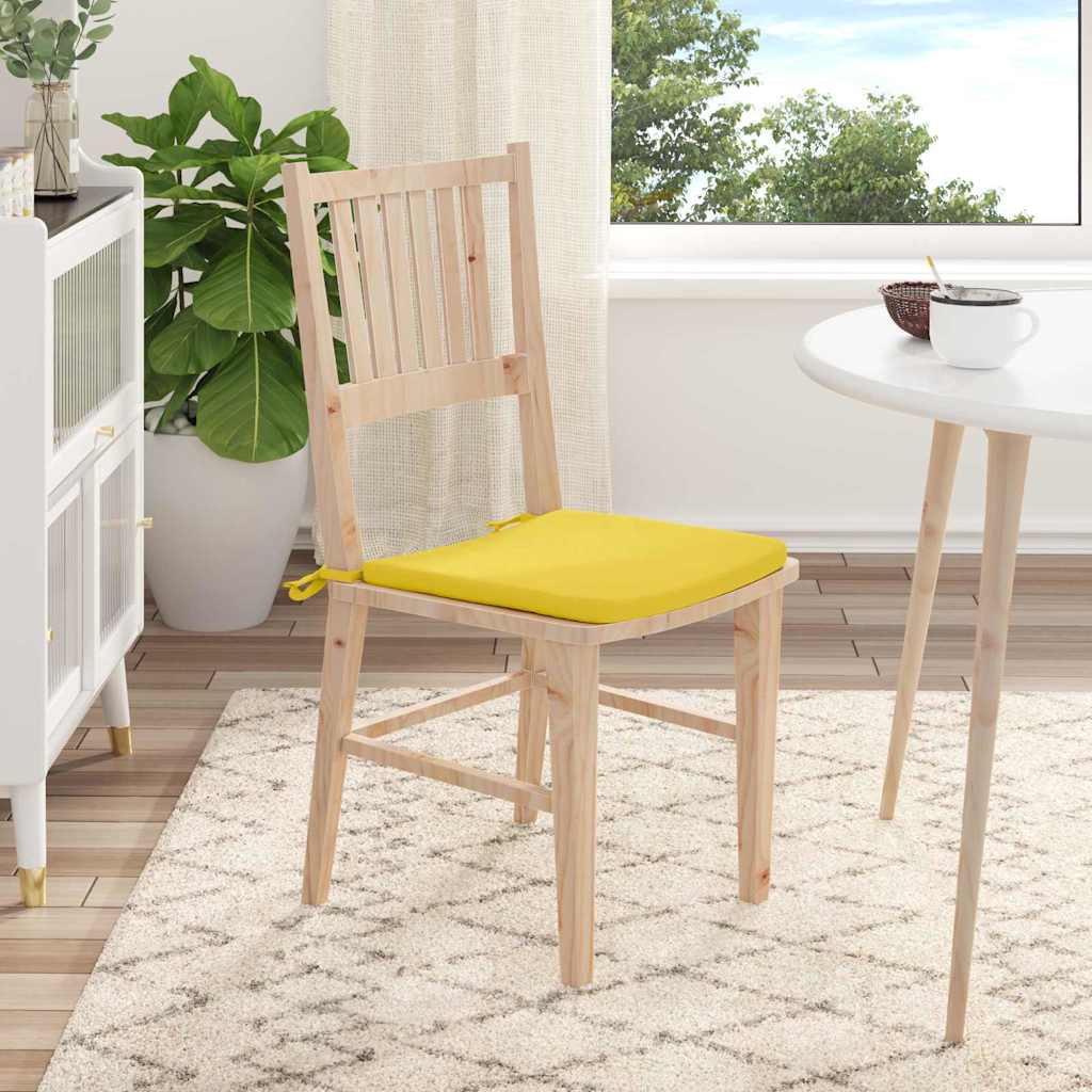 Ülőpárnák 4 pcs Világos sárga 40 x 40 x 3 cm szövet