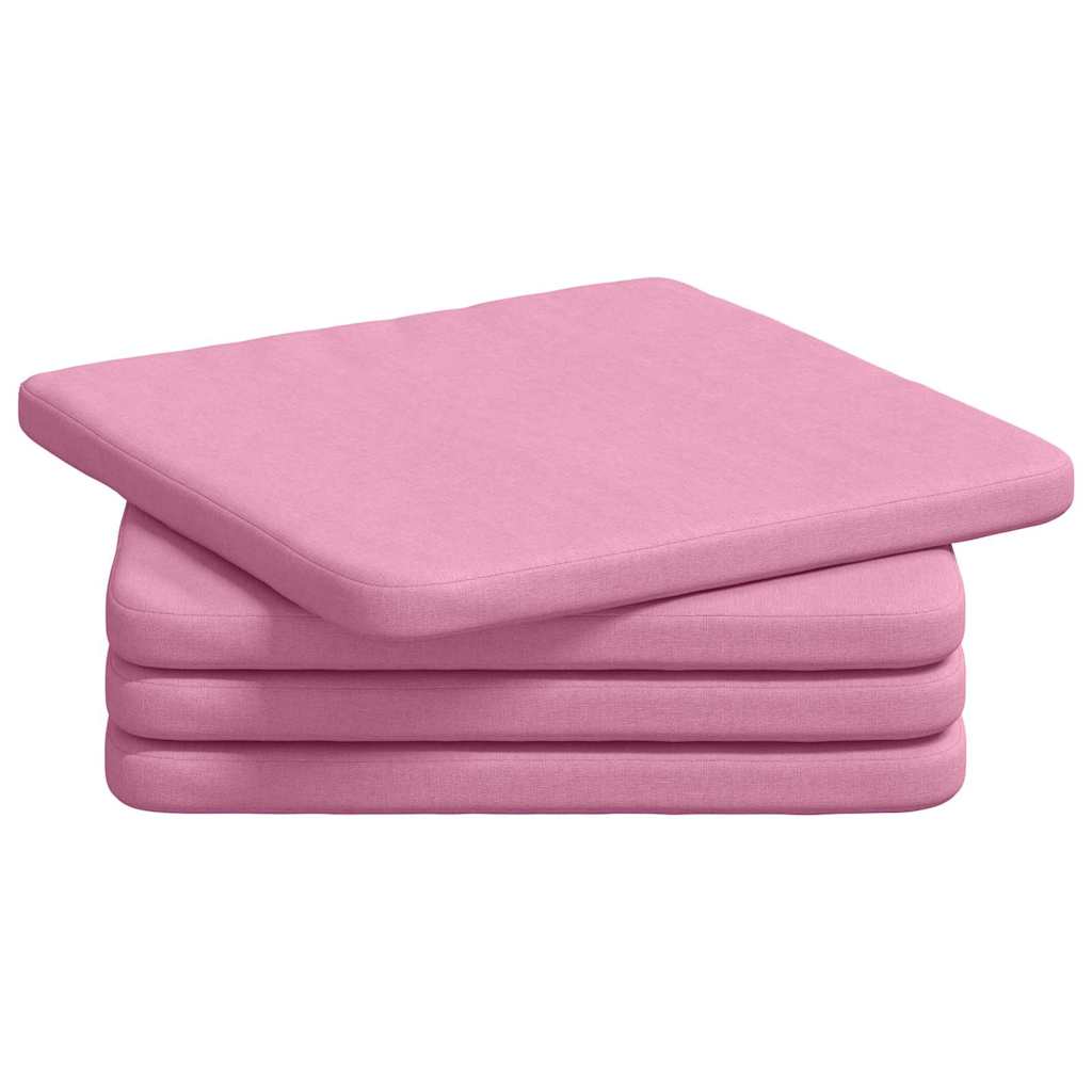 Ülőpárnák 4 pcs Rózsaszín 40 x 40 x 3 cm szövet