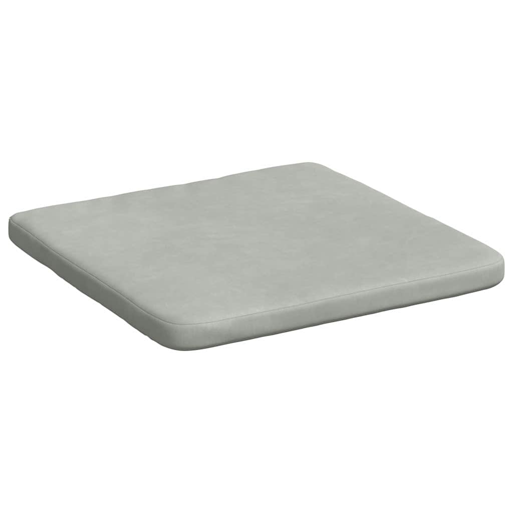 Ülőpárnák 4 pcs Világosszürke 40 x 40 x 3 cm Bársony
