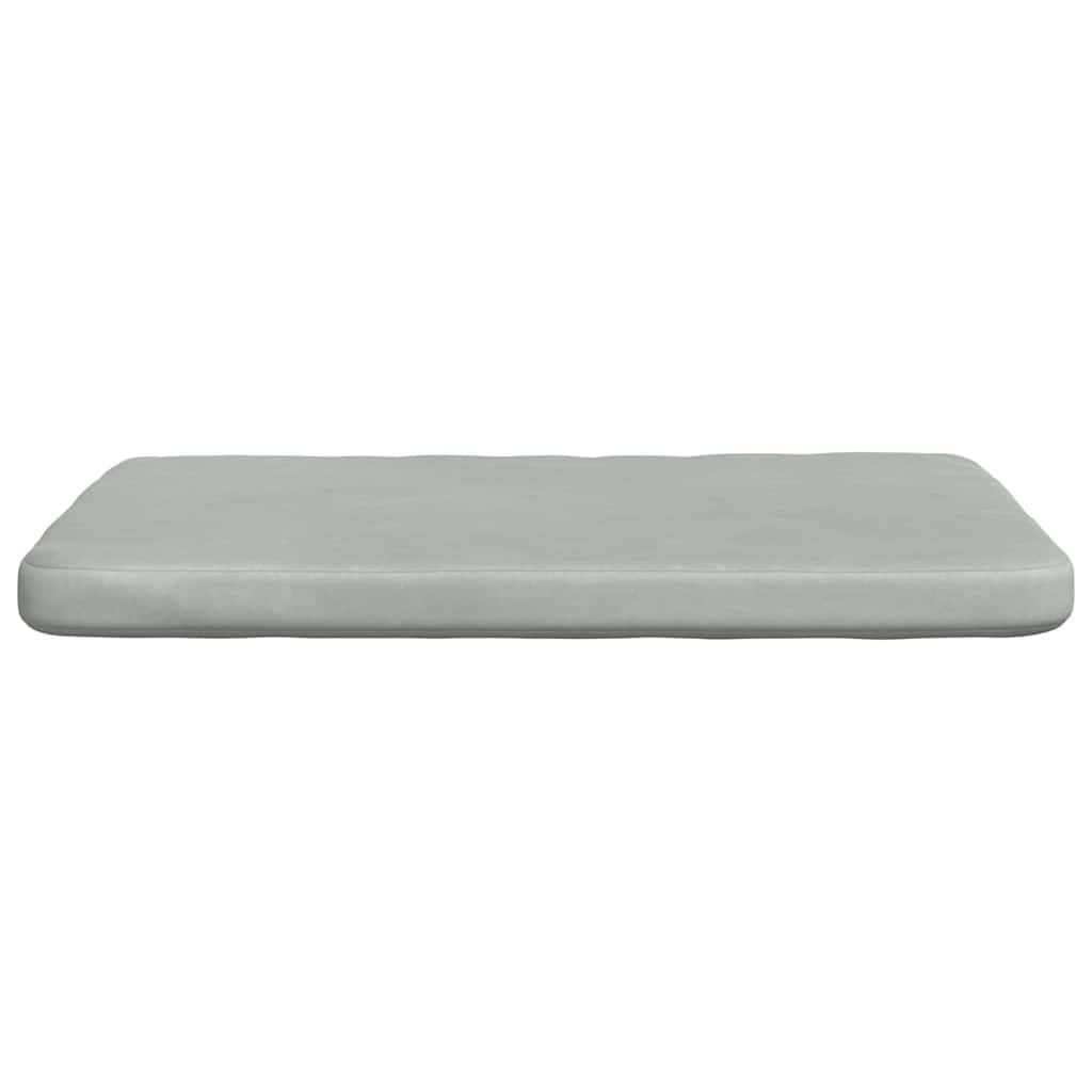 Ülőpárnák 4 pcs Világosszürke 40 x 40 x 3 cm Bársony