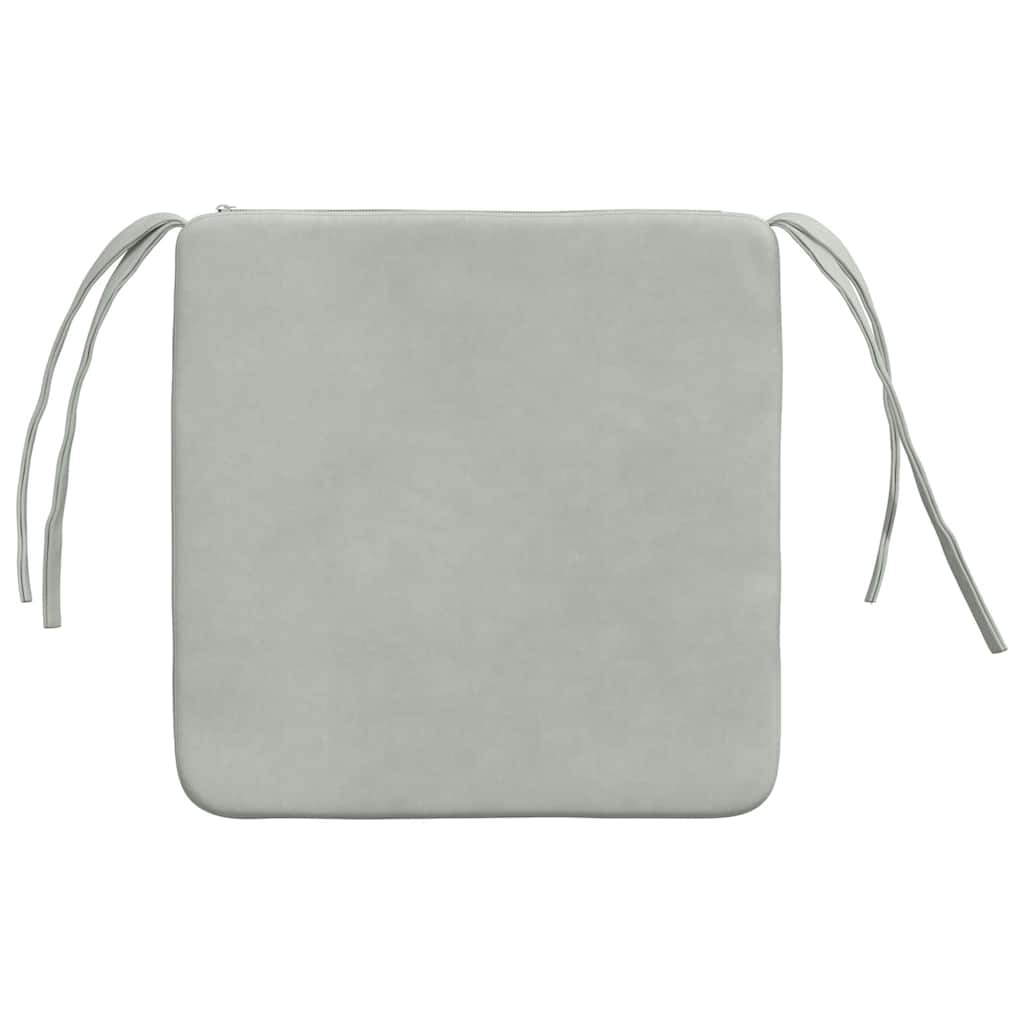 Ülőpárnák 4 pcs Világosszürke 40 x 40 x 3 cm Bársony