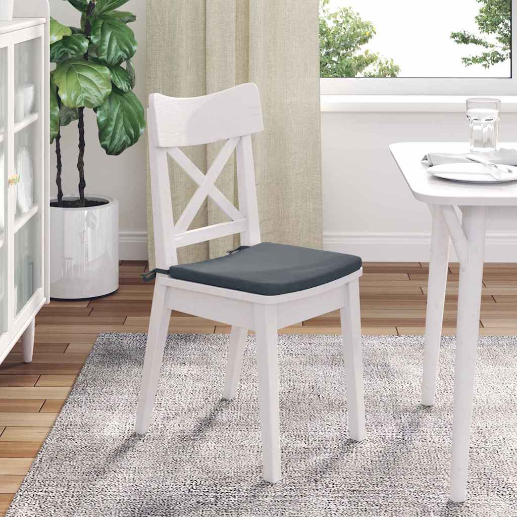 Ülőpárnák 4 pcs Sötétszürke 40 x 40 x 3 cm Bársony