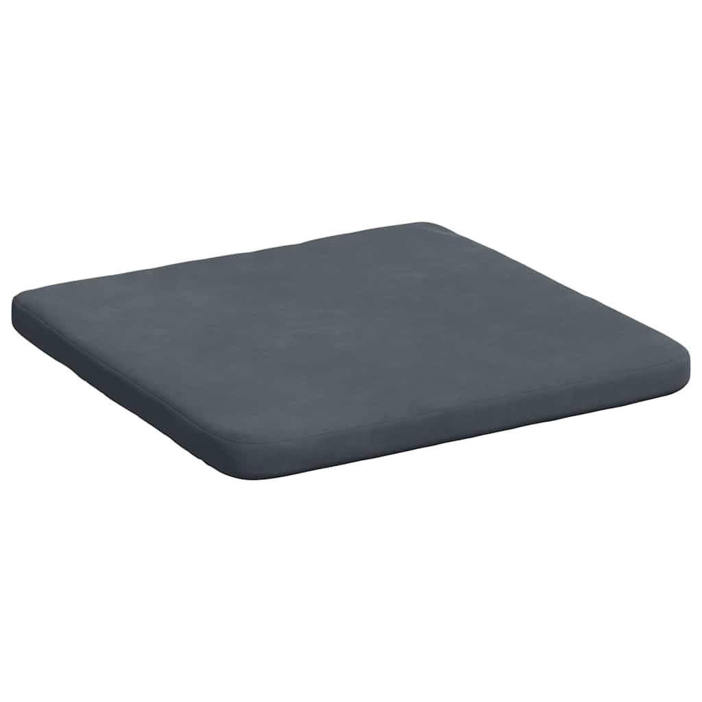 Ülőpárnák 4 pcs Sötétszürke 40 x 40 x 3 cm Bársony