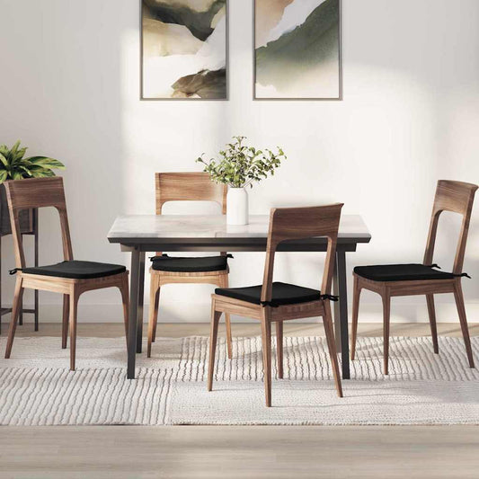 Ülőpárnák 4 pcs Fekete 40 x 40 x 3 cm Bársony