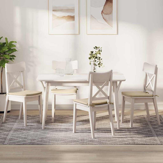Ülőpárnák 4 pcs Krém 40 x 40 x 3 cm Mikroszálas Szövet