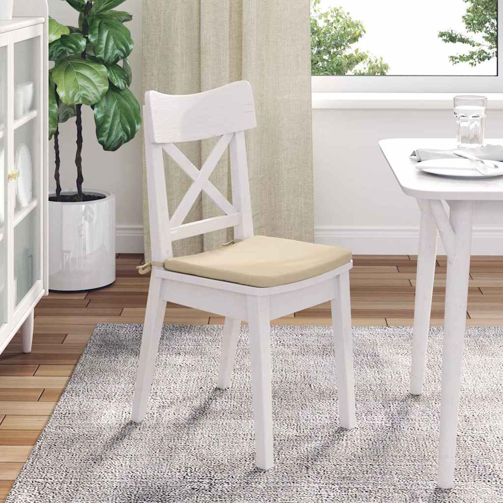 Ülőpárnák 4 pcs Krém 40 x 40 x 3 cm Mikroszálas Szövet
