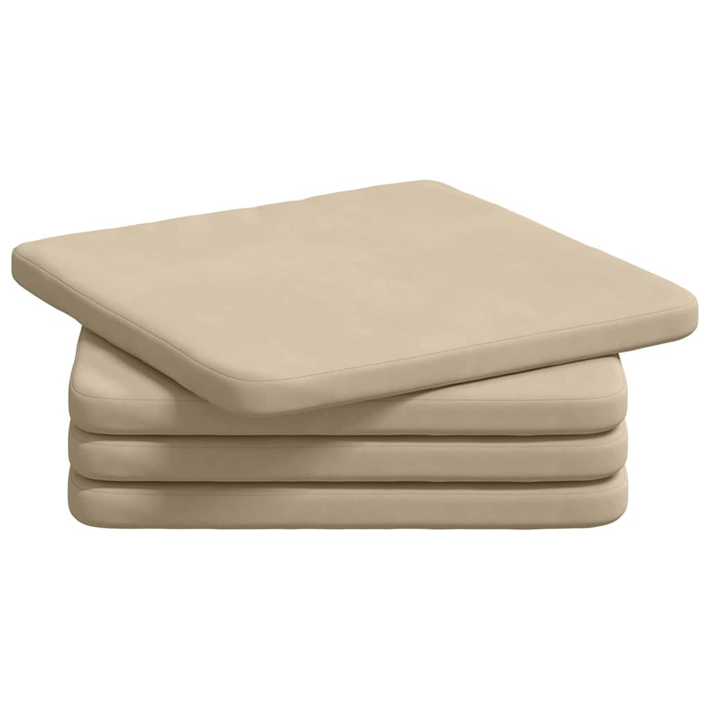 Ülőpárnák 4 pcs Krém 40 x 40 x 3 cm Mikroszálas Szövet