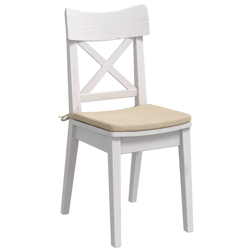 Ülőpárnák 4 pcs Krém 40 x 40 x 3 cm Mikroszálas Szövet