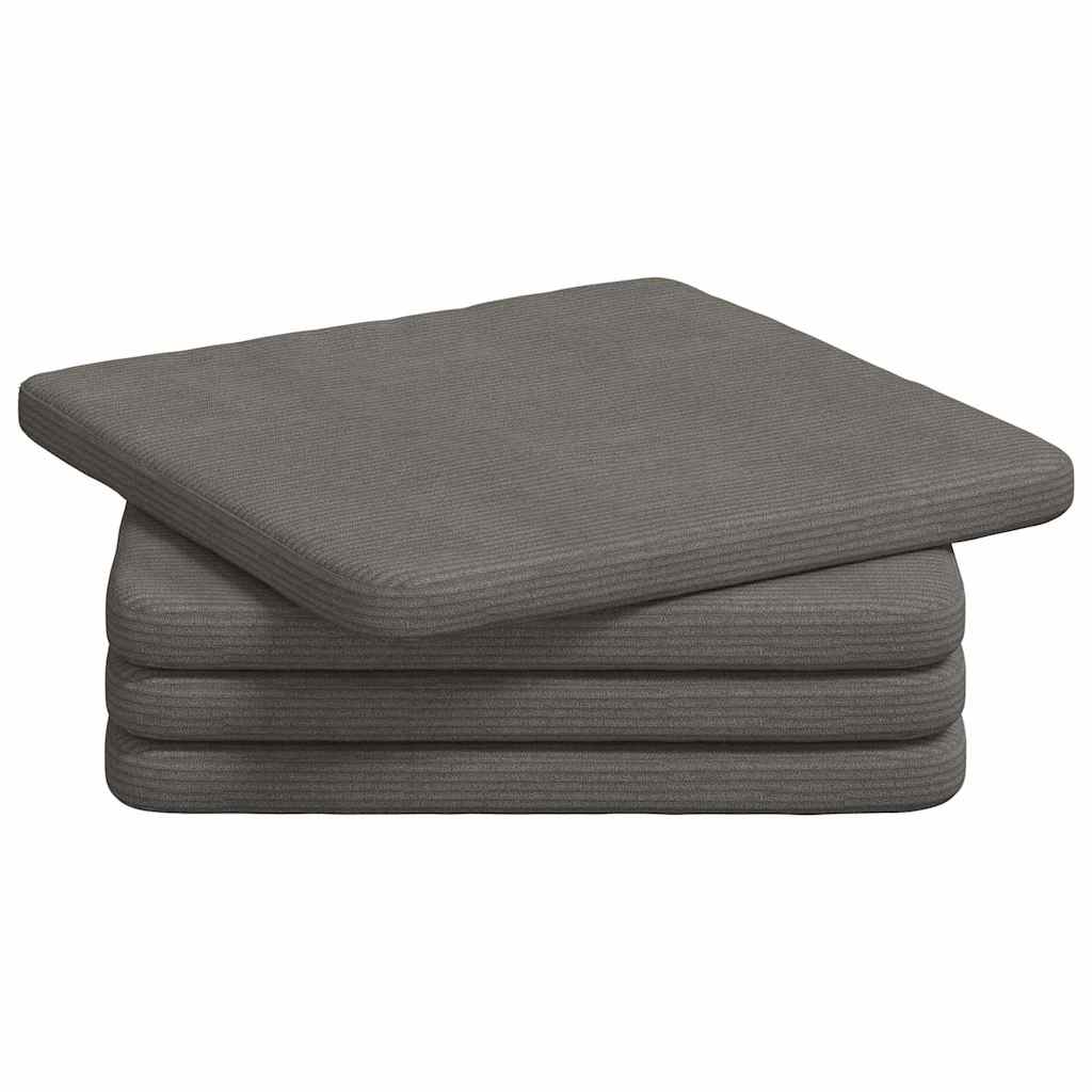 Ülőpárnák 4 pcs Világosszürke 40 x 40 x 3 cm Bársonyos szövet