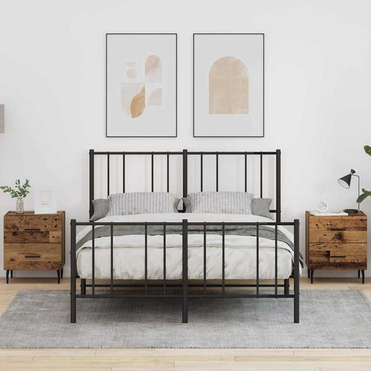Éjjeliszekrény fiókkal 2 pcs Öreg fa 40 x 35 x 47,5 cm Faanyag