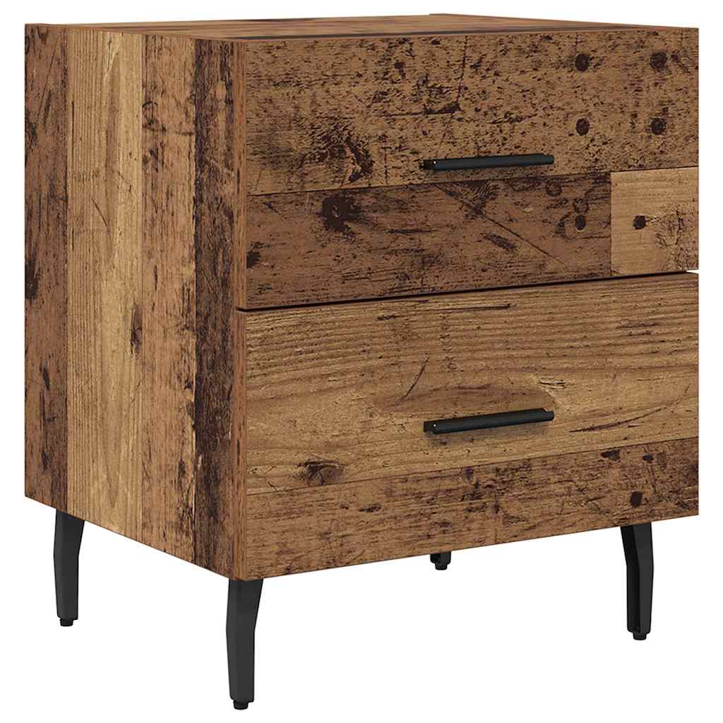 Éjjeliszekrény 2 db Öreg fa 40 x 35 x 47,5 cm Szerelt Fa
