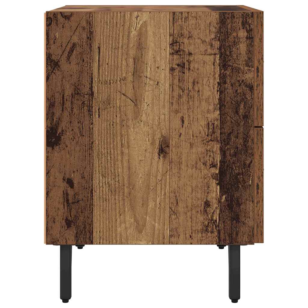 Éjjeliszekrény 2 db Öreg fa 40 x 35 x 47,5 cm Szerelt Fa