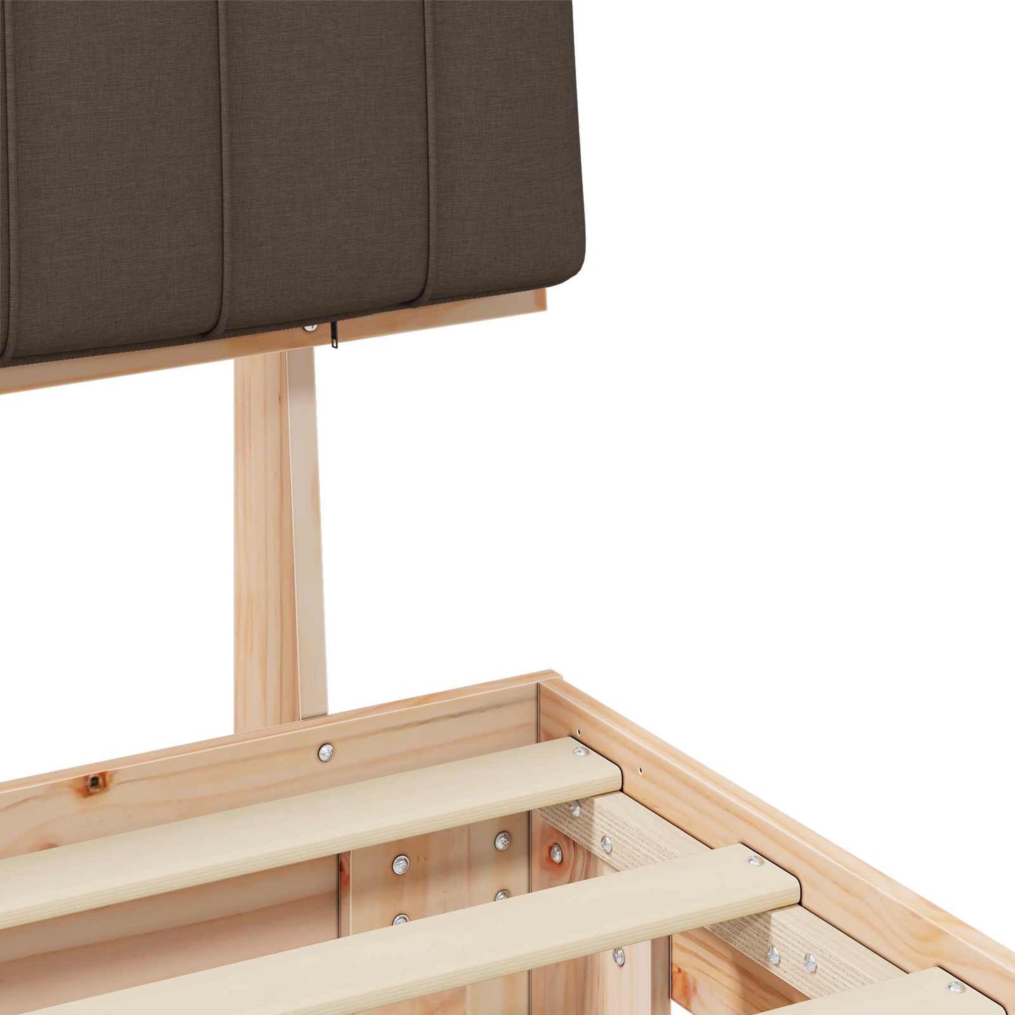 Ágykeret Kárpitozott Fejtámlával Tópszínű 140 x 190 cm