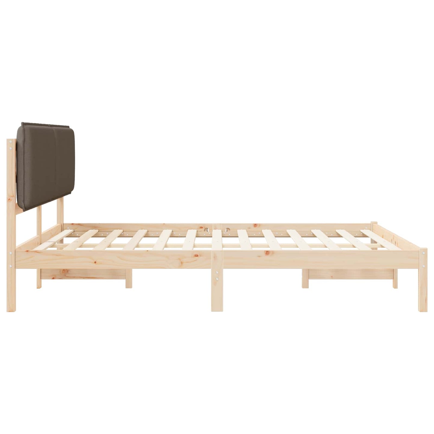 Ágykeret Kárpitozott Fejtámlával Tópszínű 180 x 200 cm