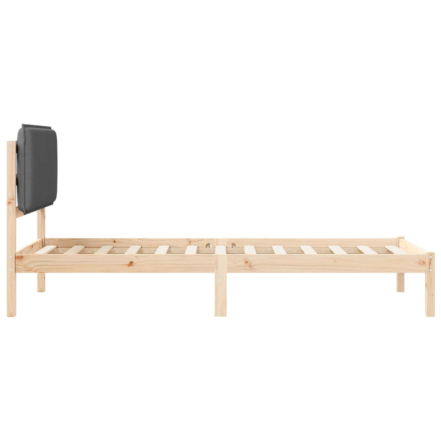 Ágykeret Kárpitozott Fejtámlával Barna és sötétszürke