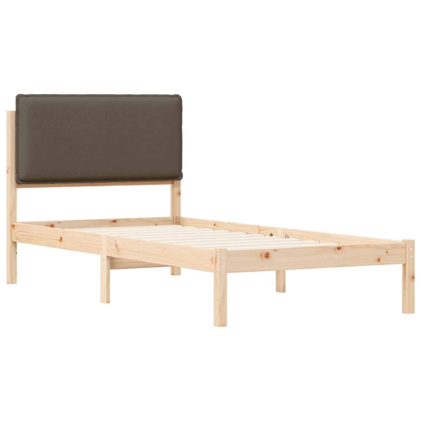 Ágykeret Kárpitozott Fejtámlával Tópszínű 80 x 200 cm