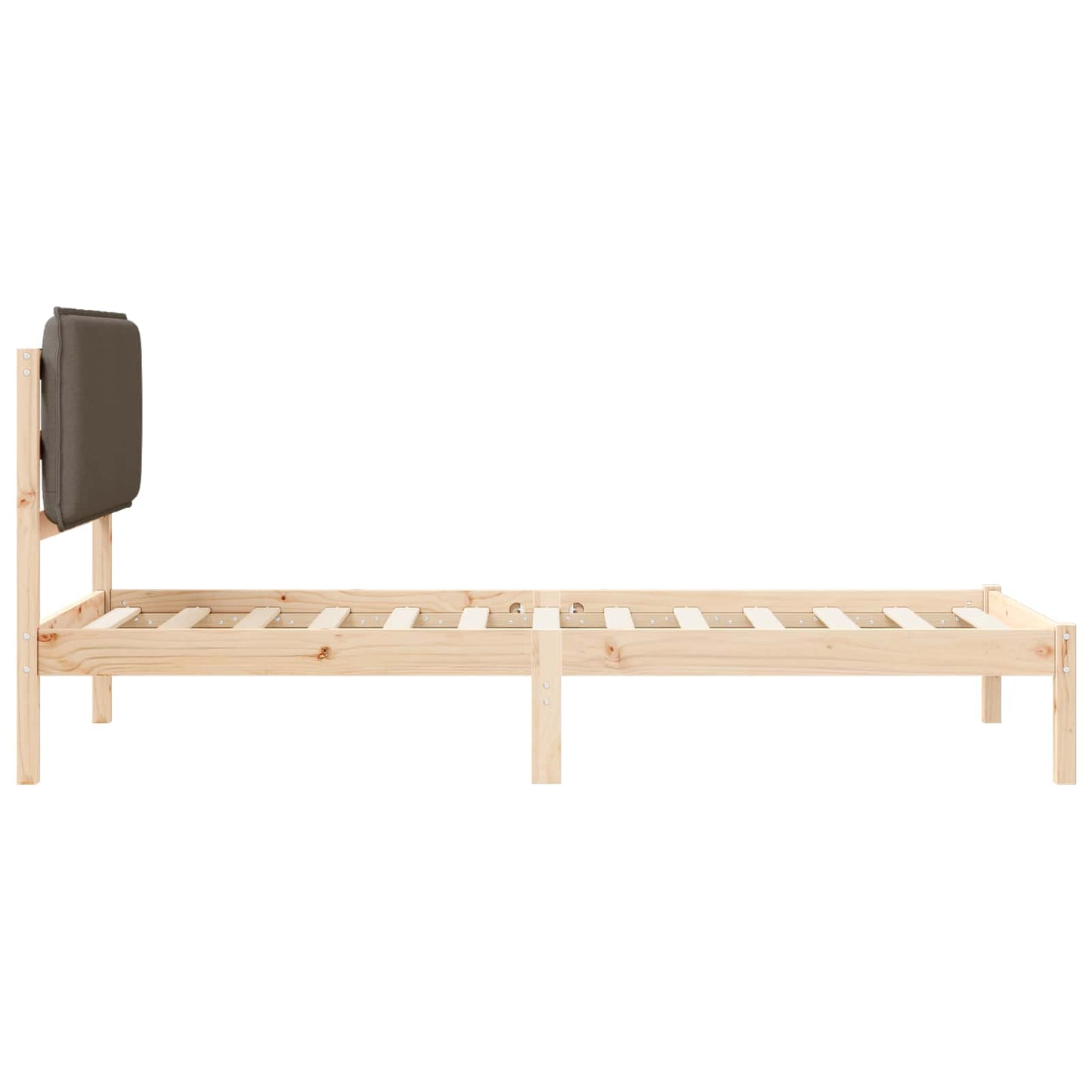 Ágykeret Kárpitozott Fejtámlával Tópszínű 80 x 200 cm