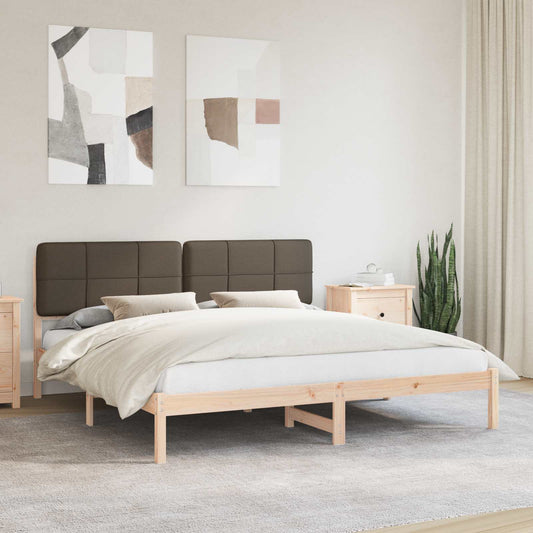 Ágykeret Kárpitozott Fejtámlával Tópszínű 180 x 200 cm
