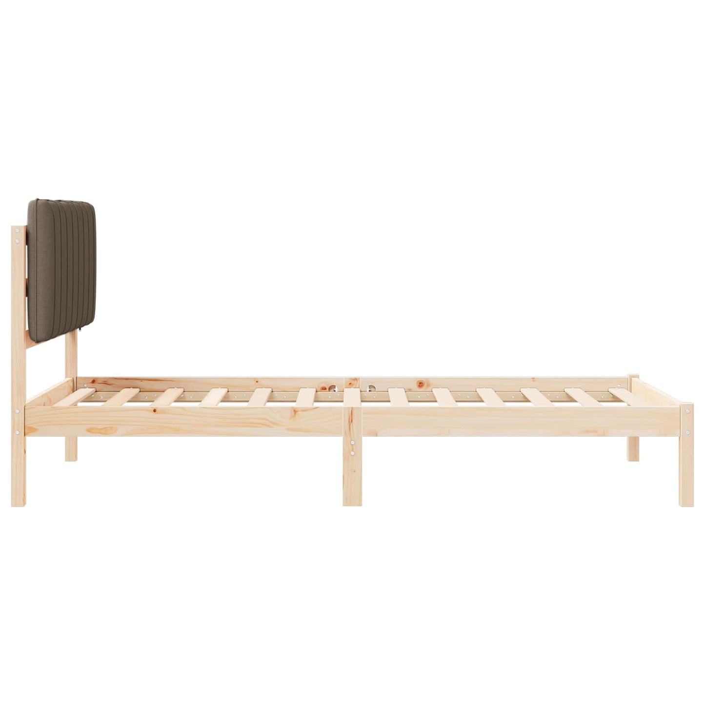 Ágykeret Kárpitozott Fejtámlával Tópszínű 100 x 200 cm