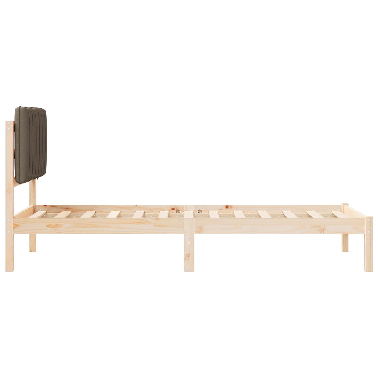 Ágykeret Kárpitozott Fejtámlával Tópszínű 80 x 200 cm