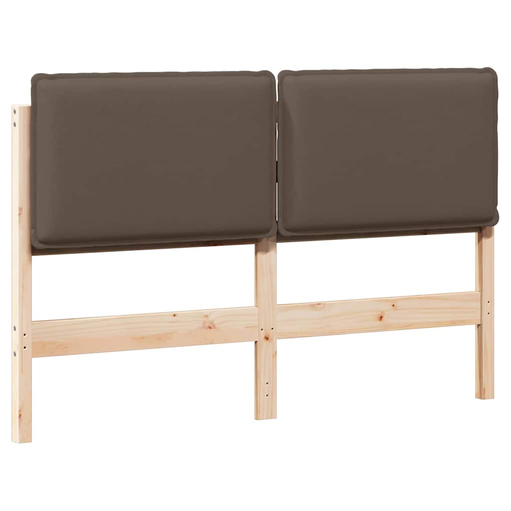 Kárpitozott fejtámla Természetes és Világosszürke 140 cm