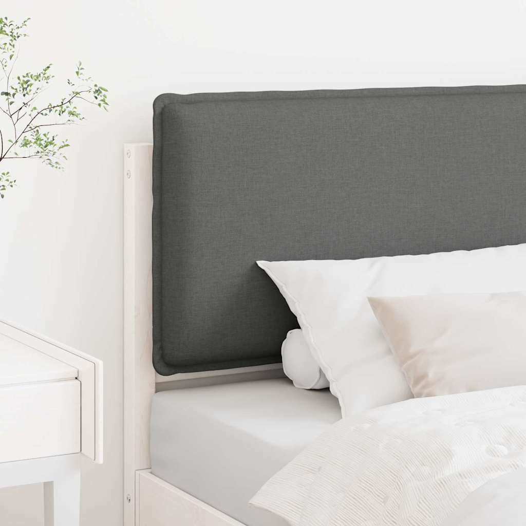 Kárpitozott fejtámla Fehér és világosszürke 90 cm Tömör fenyőfa