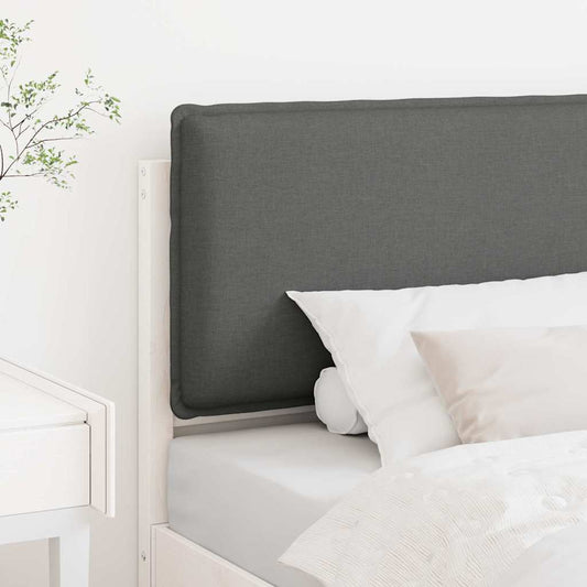 Kárpitozott fejtámla Fehér és világosszürke 90 cm Tömör fenyőfa