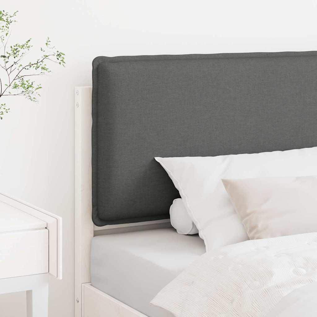 Kárpitozott fejtámla Fehér és világosszürke 90 cm Tömör fenyőfa