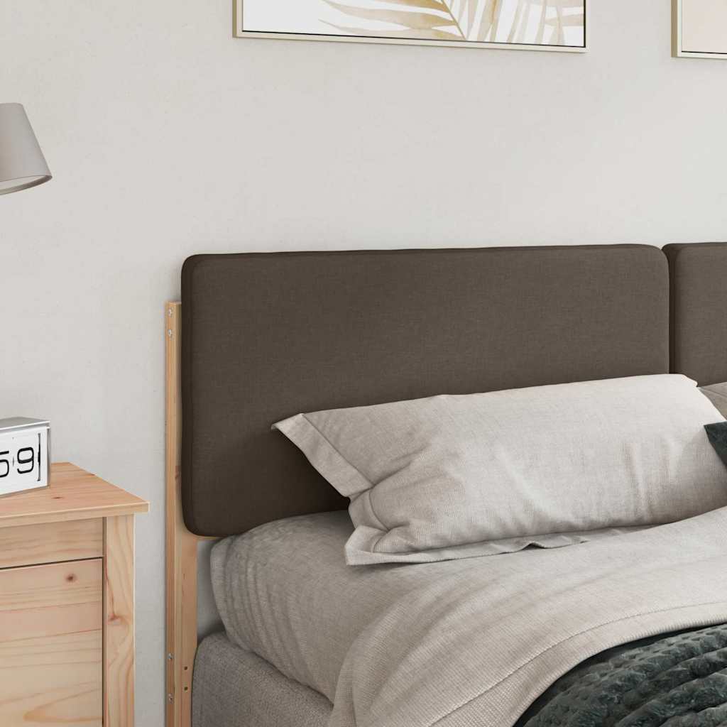 Kárpitozott fejtámla Barna és taupe 200 cm Tömör fenyőfa