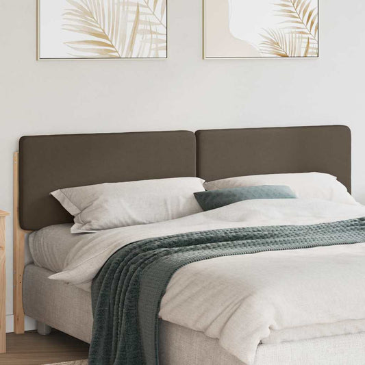 Kárpitozott fejtámla Barna és taupe 200 cm Tömör fenyőfa