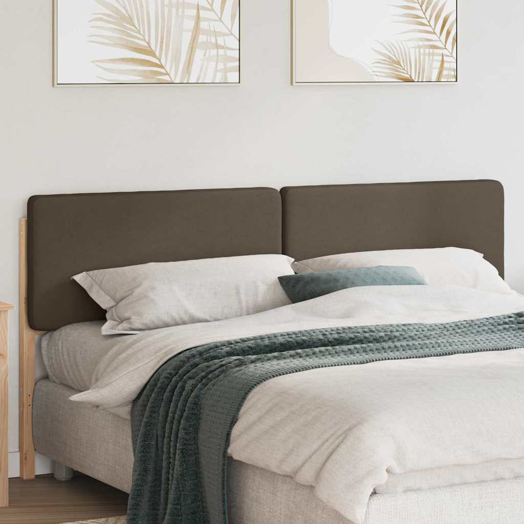 Kárpitozott fejtámla Barna és taupe 200 cm Tömör fenyőfa