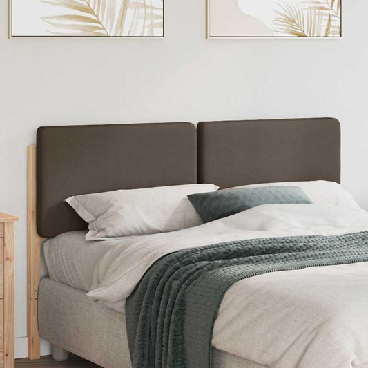 Kárpitozott fejtámla Barna és taupe 160 cm Tömör fenyőfa
