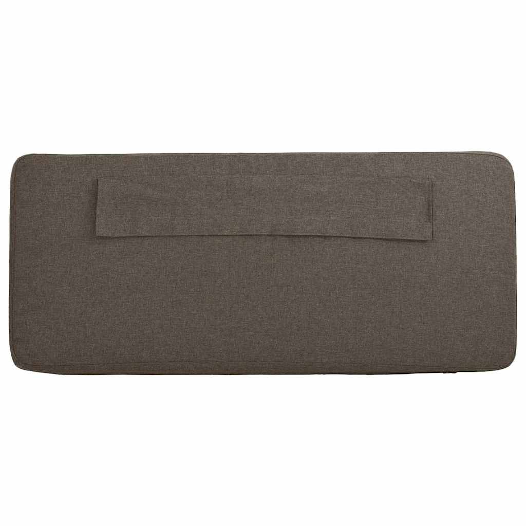 Kárpitozott fejtámla Barna és taupe 150 cm Tömör fenyőfa