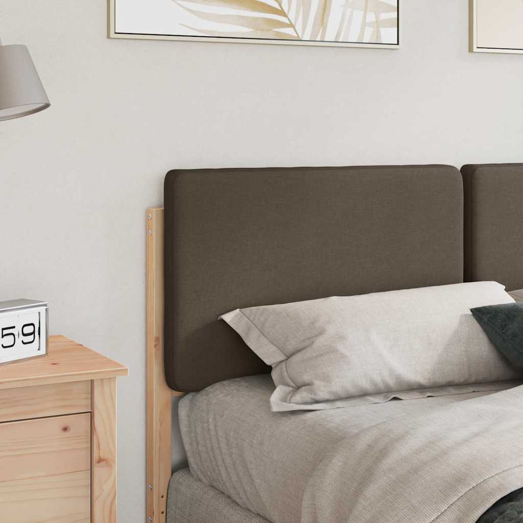 Kárpitozott fejtámla Barna és taupe 135 cm Tömör fenyőfa