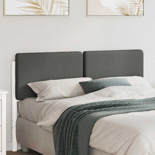 Kárpitozott fejtámla fejtámlával Fehér és világosszürke 120 cm