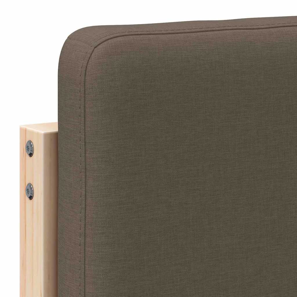 Kárpitozott fejtámla Barna és taupe 80 cm Tömör fenyőfa