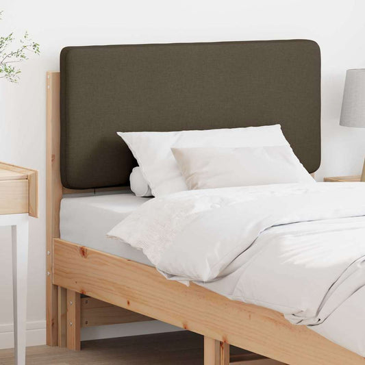 Kárpitozott fejtámla Barna és taupe 75 cm Tömör fenyőfa