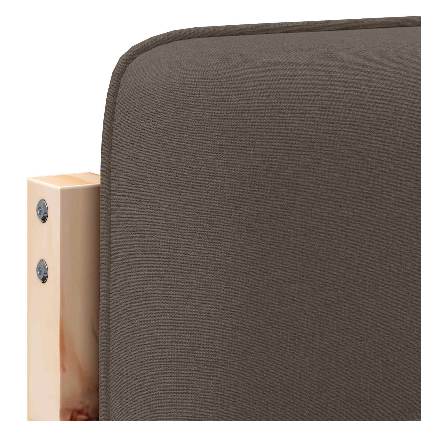 Kárpitozott fejtámla Barna és taupe 120 cm Tömör fenyőfa