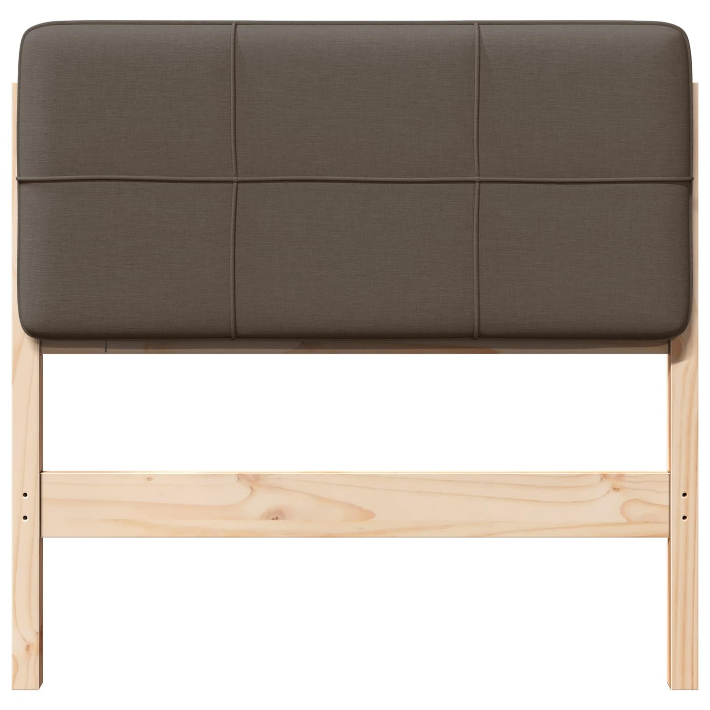 Kárpitozott fejtámla Barna és taupe 100 cm Tömör fenyőfa