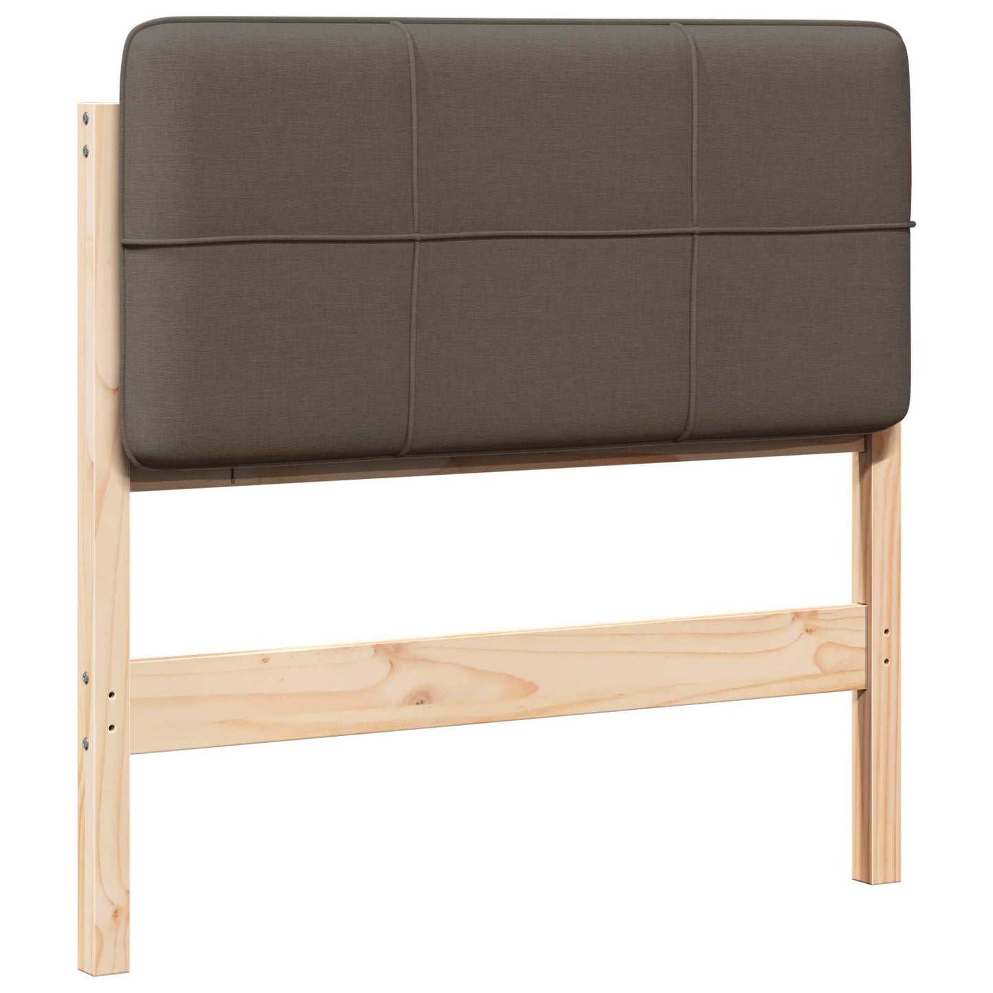 Kárpitozott fejtámla Barna és taupe 90 cm Tömör fenyőfa