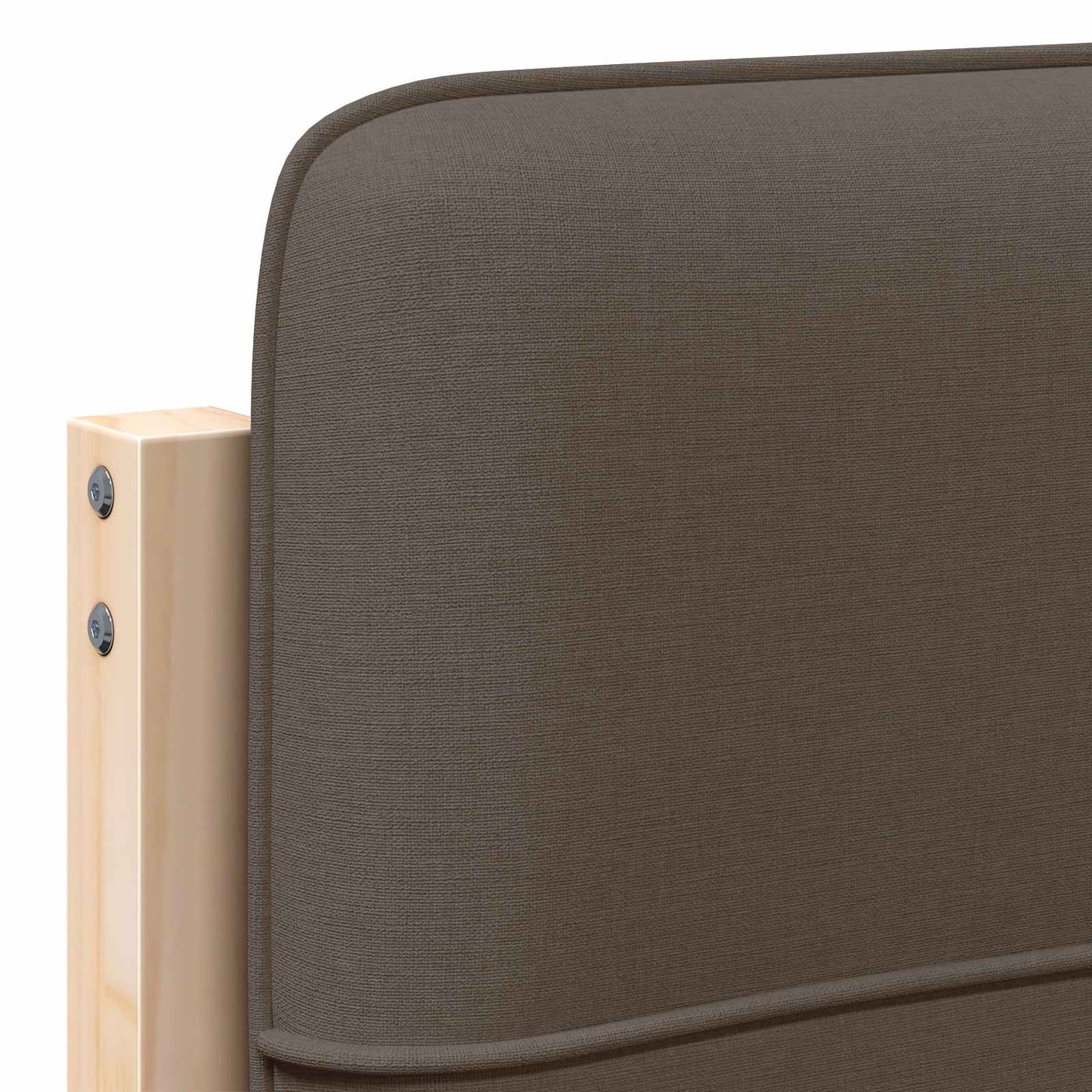 Kárpitozott fejtámla Barna és taupe 75 cm Tömör fenyőfa