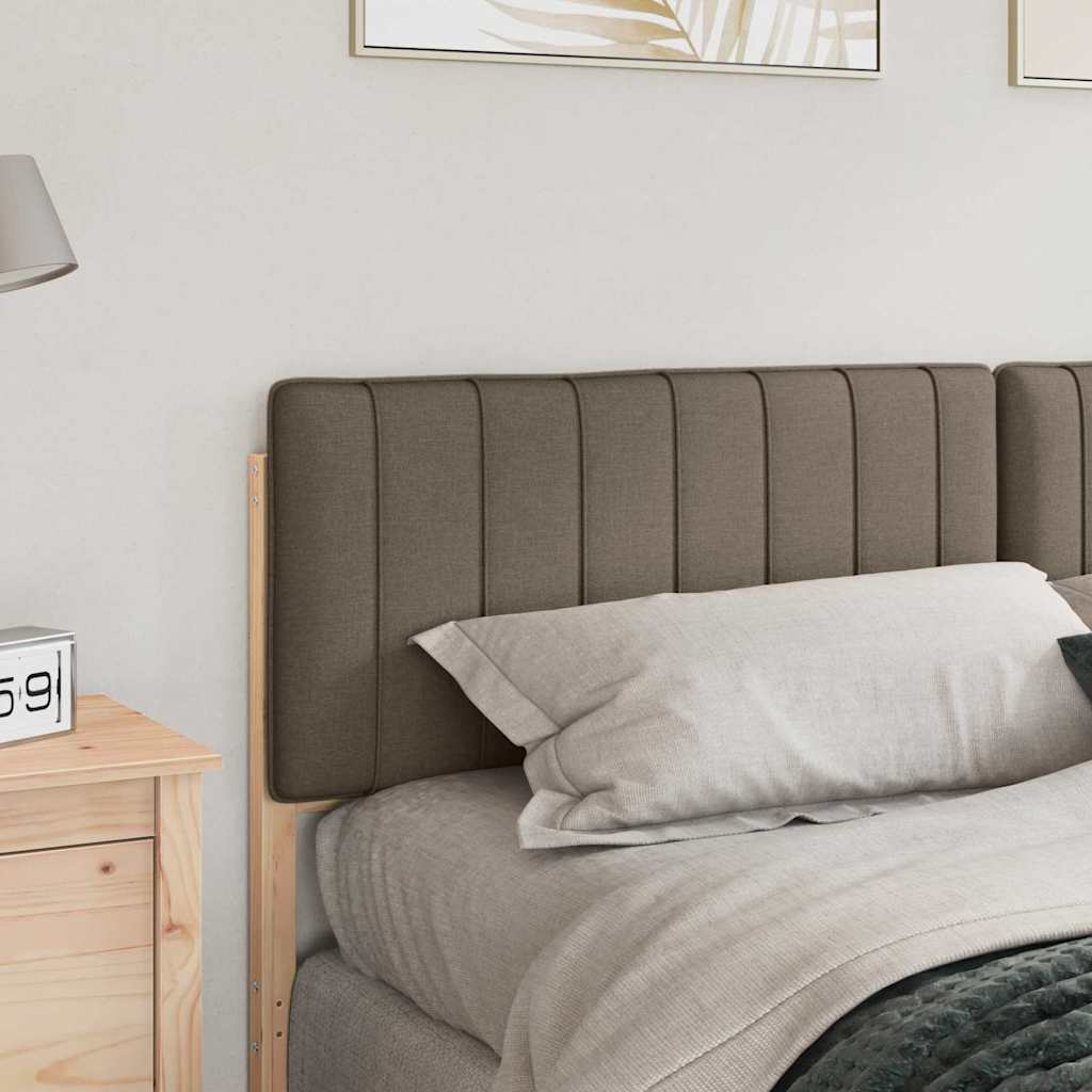 Kárpitozott fejtámla Barna és taupe 200 cm Tömör fenyőfa