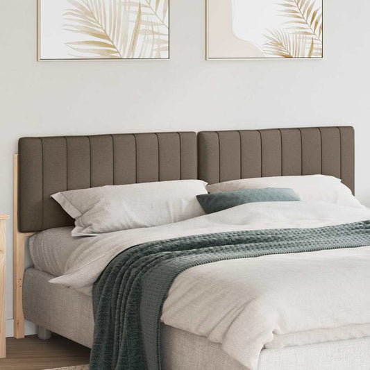 Kárpitozott fejtámla Barna és taupe 200 cm Tömör fenyőfa