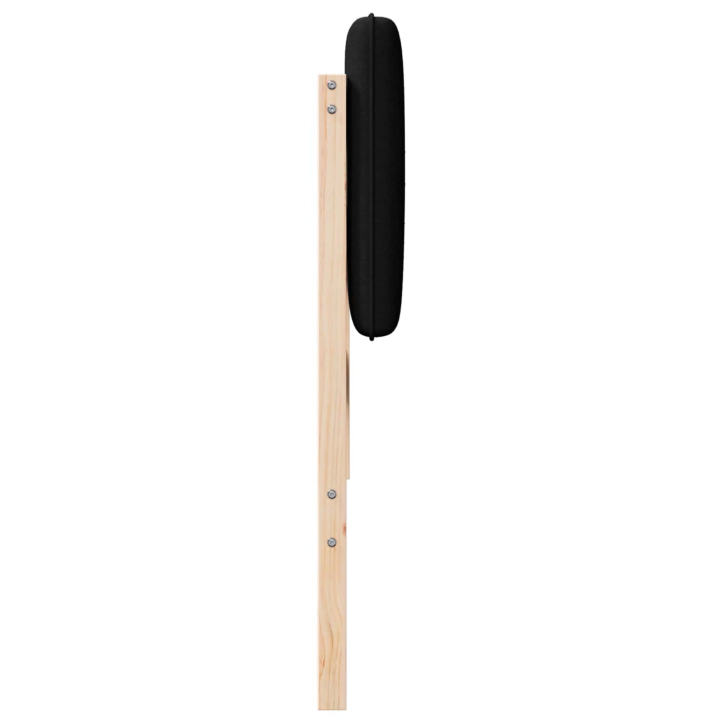 Kárpitozott fejtámla Barna és fekete 150 cm Tömör fenyőfa