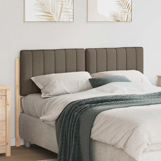 Kárpitozott fejtámla Barna és taupe 135 cm Tömör fenyőfa