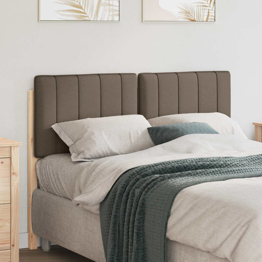Kárpitozott fejtámla Barna és taupe 120 cm Tömör fenyőfa