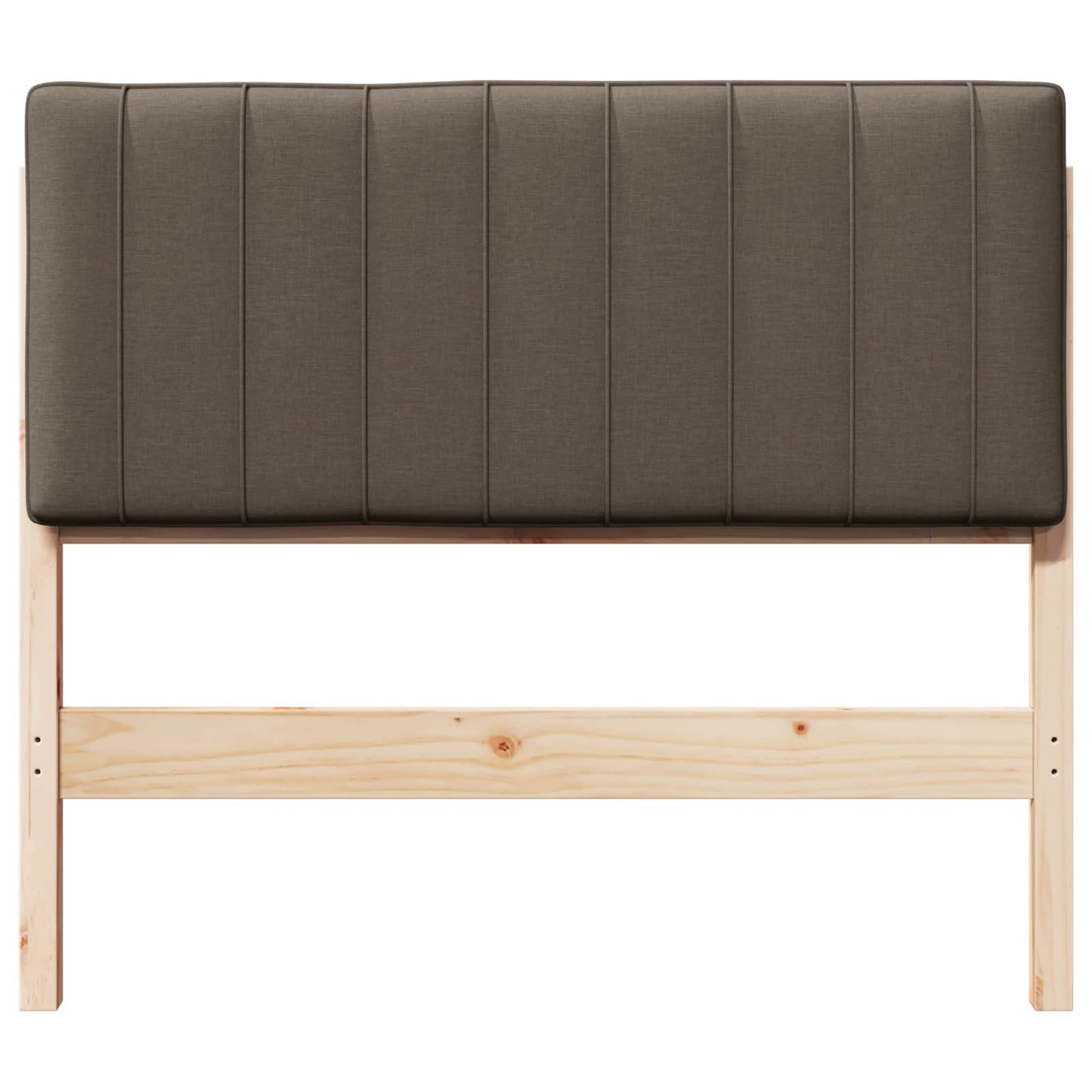 Kárpitozott fejtámla Barna és taupe 100 cm Tömör fenyőfa