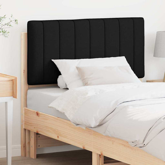 Kárpitozott fejtámla Barna és fekete 90 cm Tömör fenyőfa
